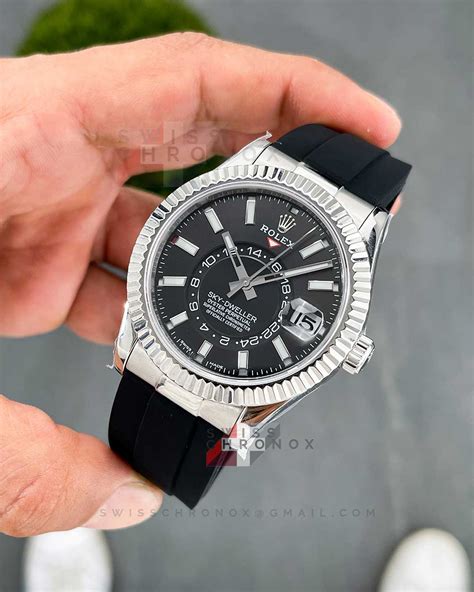 rolex sky dweller rubber strap